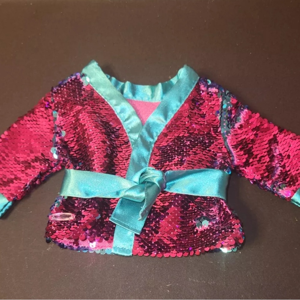 American girl pink sequined kimono
